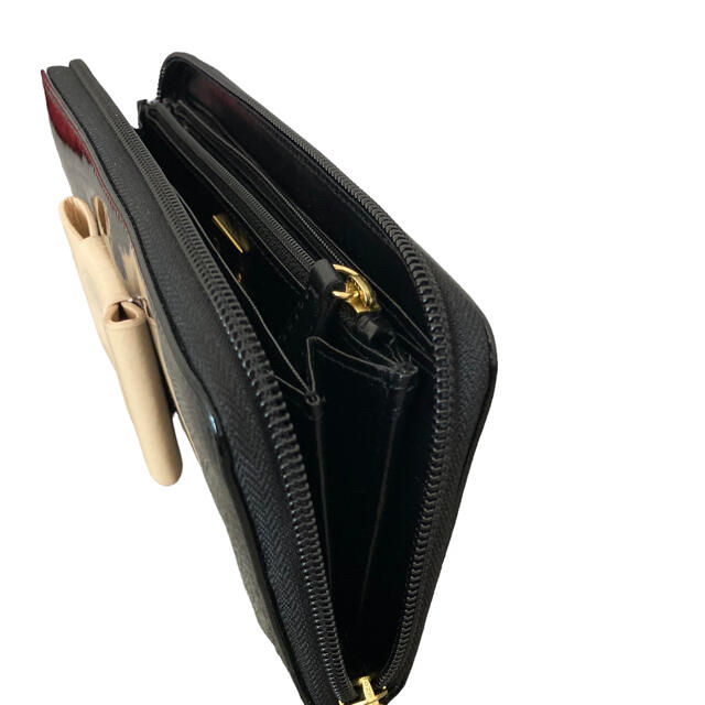 【未使用】Vivienne Westwood 長財布 エナメル ブラック リボン 6