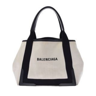 バレンシアガ(Balenciaga)のバレンシアガ  ネイビー カバ ハンドバッグ ベージュ/黒(トートバッグ)