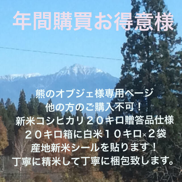 熊のオブジェ様 新米コシヒカリ贈答品仕様発送！