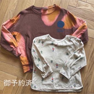 ザラキッズ(ZARA KIDS)の御予約済　ZARA ザラタイダイトレーナーと長袖Tシャツセット100サイズ相当(Tシャツ/カットソー)