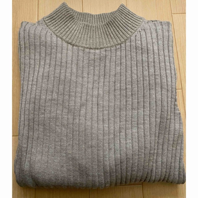 MUJI (無印良品)(ムジルシリョウヒン)の無印良品 リブニット ハイネック 洗えるセーター Mサイズ レディースのトップス(ニット/セーター)の商品写真