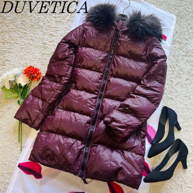 販売販売中 【美品】DUVETICA ロングダウンコート エンジ 赤 タヌキ