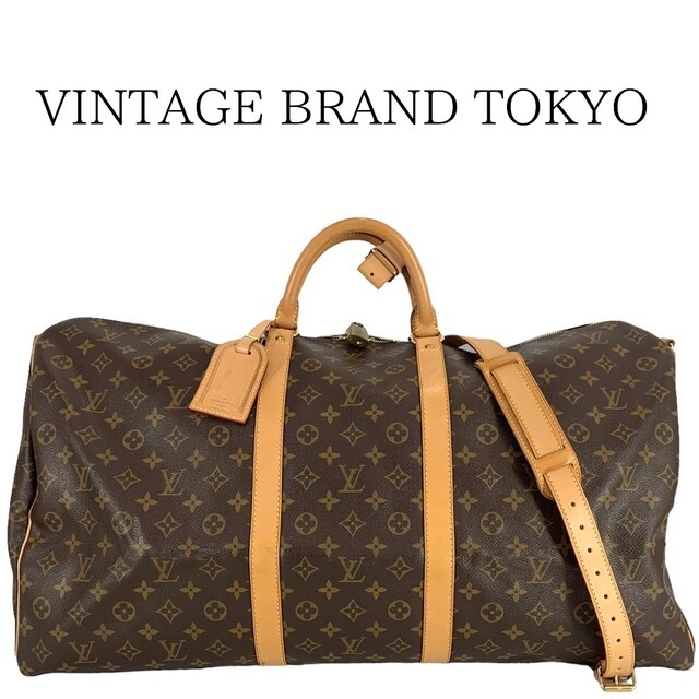 LOUIS VUITTON ルイヴィトン ボストンバッグ モノグラム キーポルバンドリエール60 Keepall Bandouliere60 トラベルバッグ ブラウン かばん 鞄 メンズ レディース M41412    ゴールド金具 ユニセックス 人気【品】約120cm幅