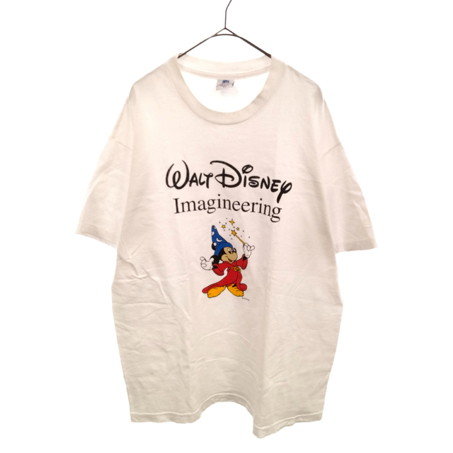 VINTAGE ヴィンテージ 90S Disney Sorcerer Mickey ソーサラーミッキー ファンタジア キャラクタープリント 半袖Tシャツ ホワイトのサムネイル