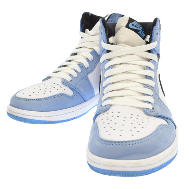 NIKE ナイキ AIR JORDAN 1 RETRO HIGH OG UNIVERCITY BLUE 555088-134 エアジョーダンワンハイユニバーシティーブルーハイカットスニーカー US8 ホワイト/ブルー 2