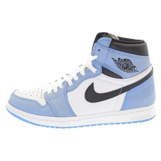 ナイキ(NIKE)のNIKE ナイキ AIR JORDAN 1 RETRO HIGH OG UNIVERCITY BLUE 555088-134 エアジョーダンワンハイユニバーシティーブルーハイカットスニーカー US8 ホワイト/ブルー(スニーカー)