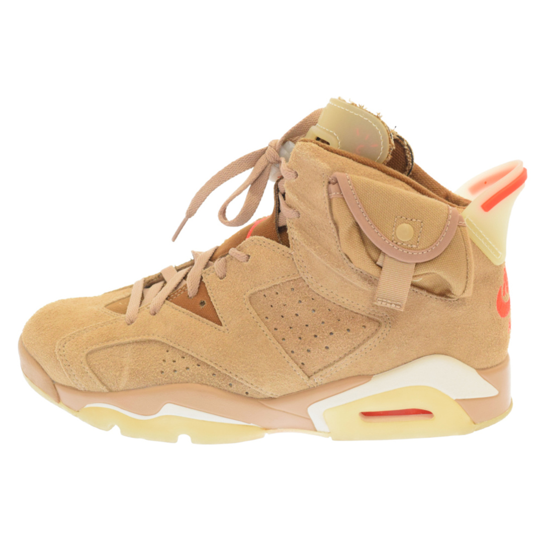 NIKE ナイキ AIR JORDAN6 RETRO SP TRAVIS SCOTT British Khaki エアジョーダン6トラヴィススコット ハイカットスニーカー ブリティッシュカーキ US9/27cm DH0690-200