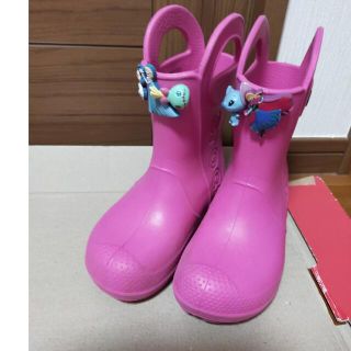 クロックス(crocs)のクロックス　長靴　ピンク　c11(長靴/レインシューズ)