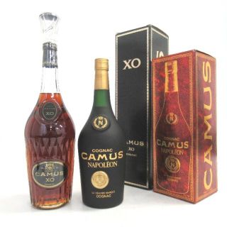 未開封★CAMUS【カミュ】 コニャック 2本セット 1000ml 箱付【中古】(ブランデー)