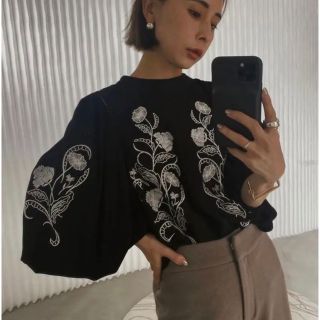 アメリヴィンテージ(Ameri VINTAGE)のAmeri☆LADY EMBROIDERY PUFF BLOUSE(シャツ/ブラウス(長袖/七分))