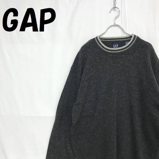GAP(ギャップ)の【人気】ギャップ オールドギャップ クルーネック ニット セーター グレー L メンズのトップス(ニット/セーター)の商品写真