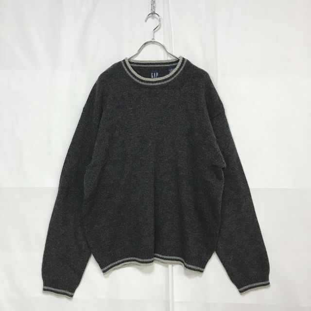 GAP(ギャップ)の【人気】ギャップ オールドギャップ クルーネック ニット セーター グレー L メンズのトップス(ニット/セーター)の商品写真