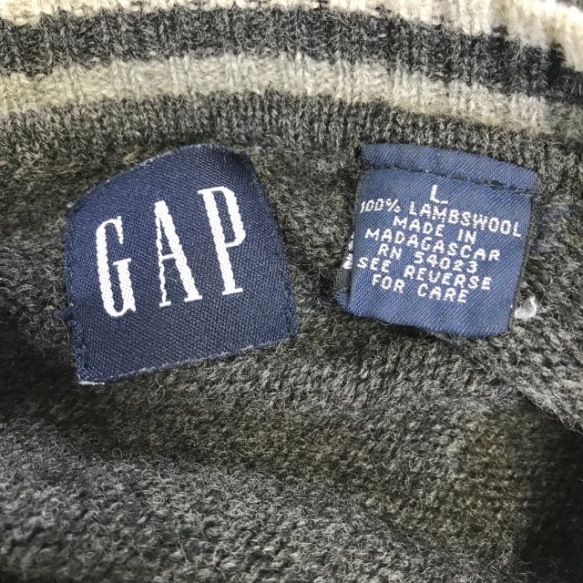 GAP(ギャップ)の【人気】ギャップ オールドギャップ クルーネック ニット セーター グレー L メンズのトップス(ニット/セーター)の商品写真