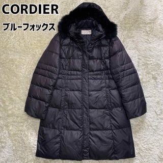 コルディア(CORDIER)のCORDIER コルディア ダウンコート ブルーフォックスファー ブラック 42(ダウンコート)