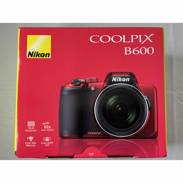 【新品・未使用】ニコン デジタルカメラ クールピクス B600 レッド
