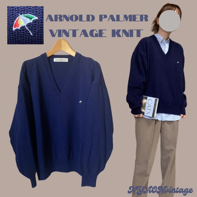 Arnold Palmer - vintage 古着 アーノルドパーマー Vネック ニット ...