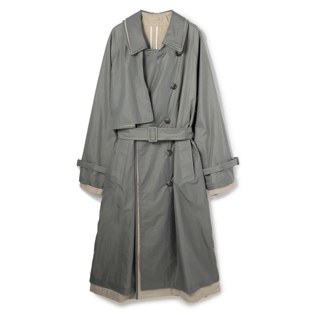 YOKE 22SS NYLON COVERED TRENCH COAT