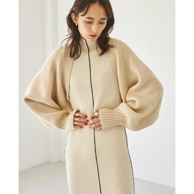 todayful Stitch Knit Dressステッチニットドレス　36