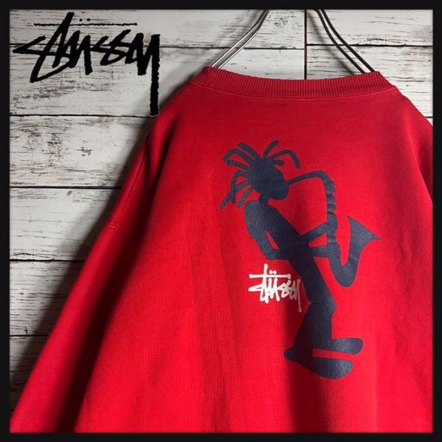 Stussy スウェット 両面ロゴ ブラック