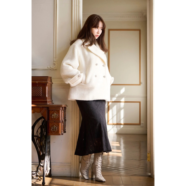 Her lip to - herlipto Odette Wool-Blend Coat （wht m）の通販 by ...