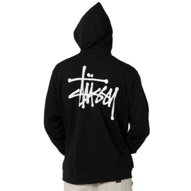 STUSSY(ステューシー)の【新品】stussy スウェットパーカー　サイズL ブラック　シップアップ メンズのトップス(パーカー)の商品写真