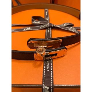 エルメス(Hermes)の新品☆エルメス　ケリーベルト18・ブラック×ピンクゴールド(ベルト)