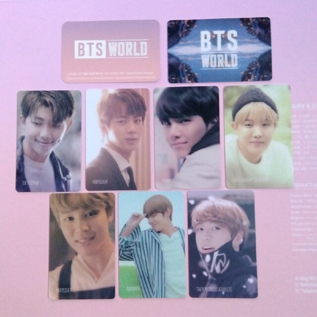 K-POP/アジア公式★BTS WORLD LIMITED 数量限定 両面 トレカ フォトセット