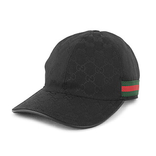 グッチ(Gucci)の新品 グッチ GUCCI 帽子 オリジナルGGキャンバス ブラック ブラック M(キャップ)