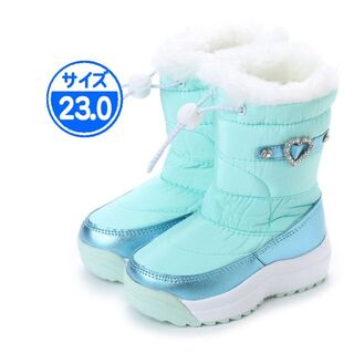 【新品 未使用】子供用 防寒ブーツ ブルー 23.0cm 青 sax 17982(長靴/レインシューズ)