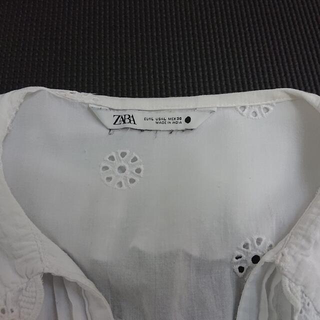 ZARA(ザラ)のZARAザラ ブラウス プルオーバー トップス チュニック白 ホワイト レディースのトップス(シャツ/ブラウス(半袖/袖なし))の商品写真