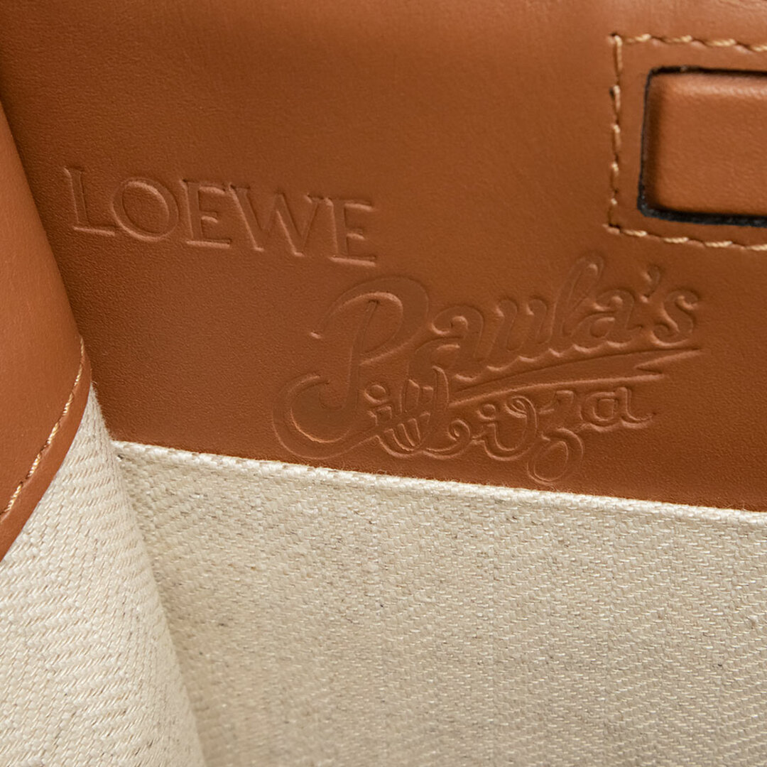 LOEWE(ロエベ)のロエベ LOEWE Paula s Ibiza クッショントート スモール パウラズイビザ  睡蓮 金魚  キャンバス カーフ レザー ピンク 328.09AA93（新品・未使用品） レディースのバッグ(トートバッグ)の商品写真