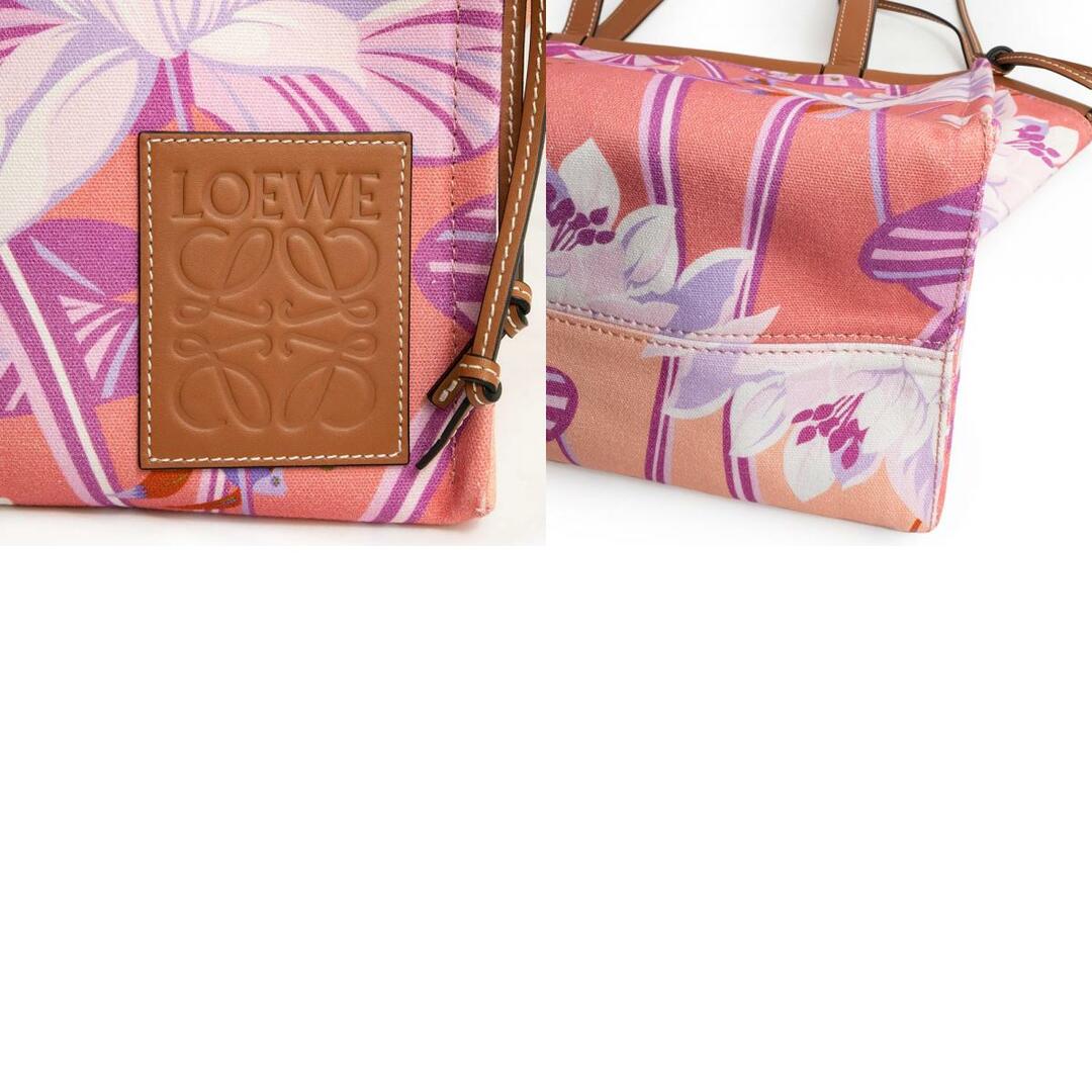 LOEWE(ロエベ)のロエベ LOEWE Paula s Ibiza クッショントート スモール パウラズイビザ  睡蓮 金魚  キャンバス カーフ レザー ピンク 328.09AA93（新品・未使用品） レディースのバッグ(トートバッグ)の商品写真