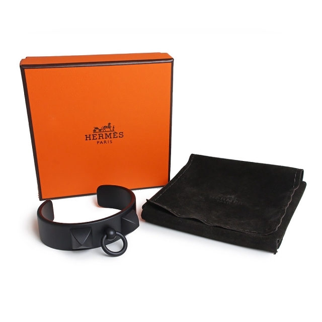 エルメス メドール ブレスレット バングル #T2 アルミニウム サンセット ノワールインテンス ブラック 黒 箱付 HERMES(新品・未使用品)