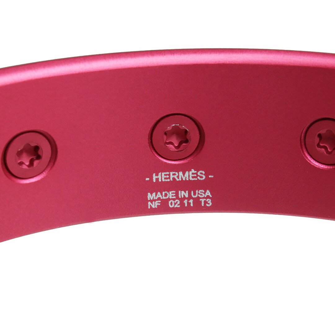 エルメス メドール ブレスレット バングル #T3 アルミニウム サンセット ローズクチュール ピンク 箱付 HERMES（新品・未使用品）