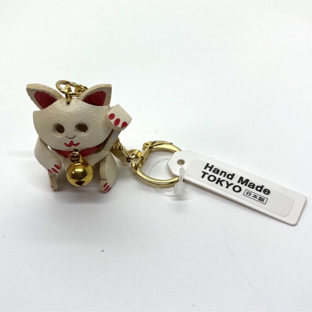 未使用品 Hand Made TOKYO キーホルダー ストラップ 招き猫 ハンドメイドのアクセサリー(キーホルダー/ストラップ)の商品写真