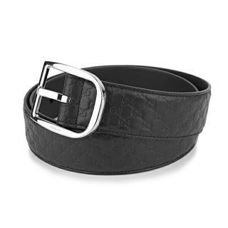 Gucci - 新品 グッチ GUCCI ベルト マイクロ グッチシマ ブラック