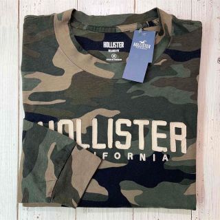 ホリスター(Hollister)のおしゃれなヴィンテージ風！カモフラ柄/長袖Tシャツ【XL】ホリスター/ロンT(Tシャツ/カットソー(七分/長袖))