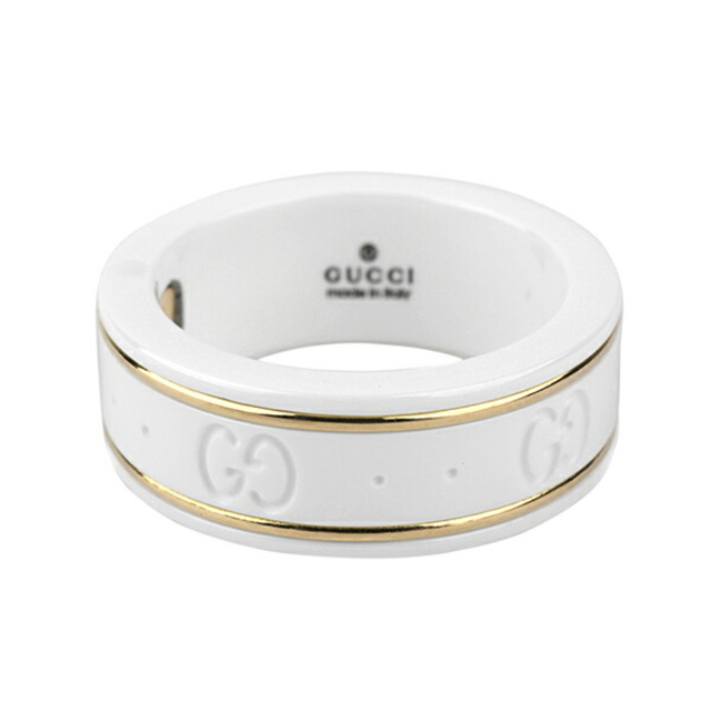 Gucci - 新品 グッチ GUCCI リング アイコン ホワイト WHITE ＃10(日本