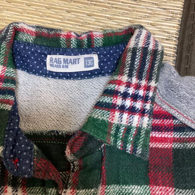 RAG MART(ラグマート)の130 RAG MART  チェックシャツ キッズ/ベビー/マタニティのキッズ服男の子用(90cm~)(Tシャツ/カットソー)の商品写真