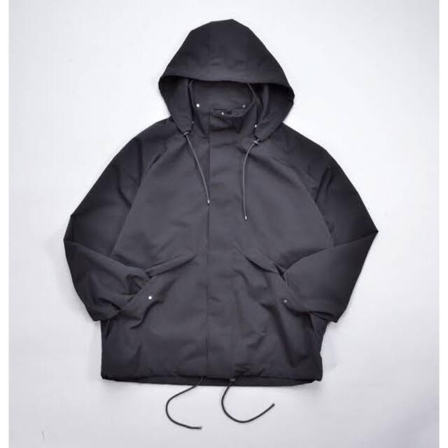 オーラリー WOOL MAX CANVAS HOODED BLOUSON 1 黒