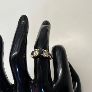 美品　14KT 585 ダイヤ サファイア　ビルブラス　リング