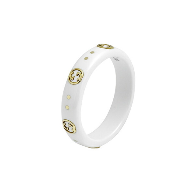Gucci - 新品 グッチ GUCCI リング アイコン ホワイト 白 ゴールド