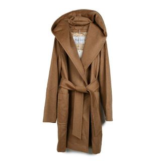 マックスマーラ(Max Mara)のMax Mara マックス マーラ RIALTO ピュアキャメルフーデット コート イタリア正規品 新品 キャメル(毛皮/ファーコート)