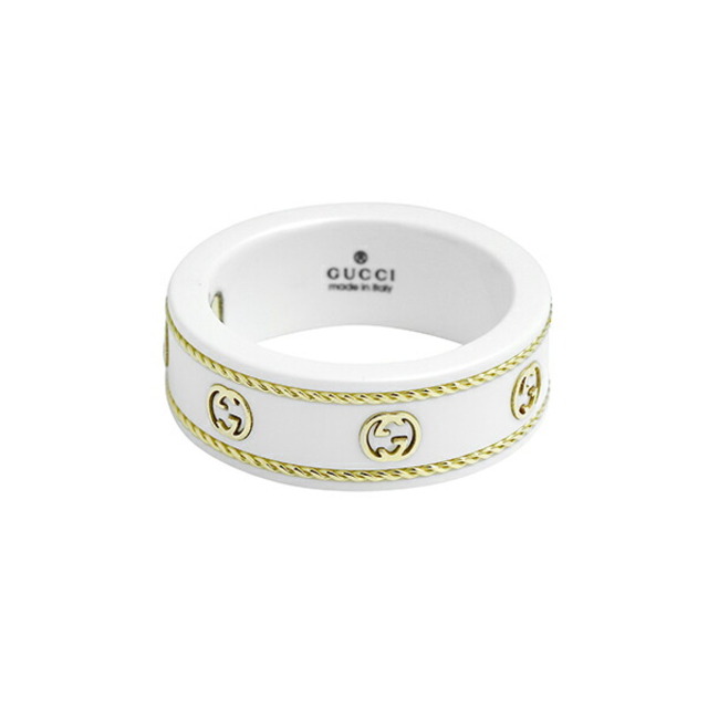 高級感 Gucci - WHITE ゴールド 白 ホワイト アイコン リング GUCCI