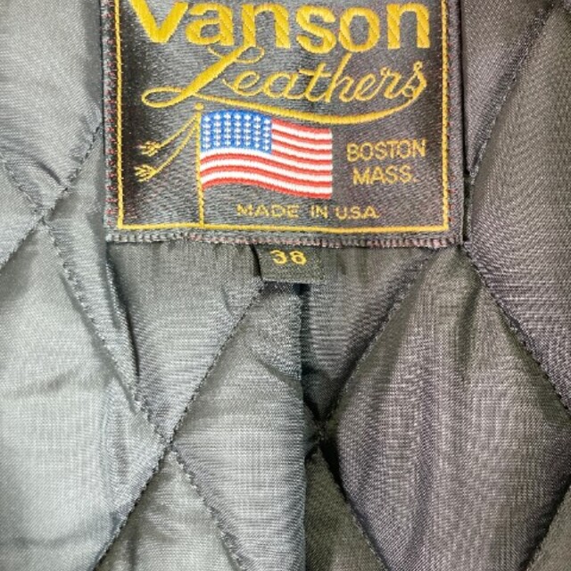 VANSON(バンソン)のバンソン タイプ E ハイウェイマン ダブル ライダース ブラック size38 メンズのジャケット/アウター(レザージャケット)の商品写真