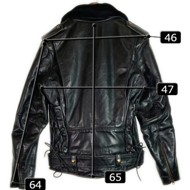 VANSON(バンソン)のバンソン タイプ E ハイウェイマン ダブル ライダース ブラック size38 メンズのジャケット/アウター(レザージャケット)の商品写真