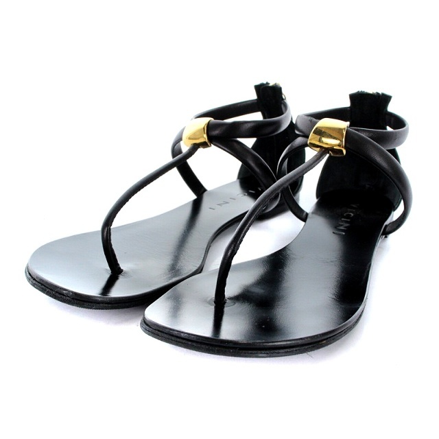 約05cm最大幅ヴィッチーニ VICINI STRAP SANDAL サンダル 24cm 黒