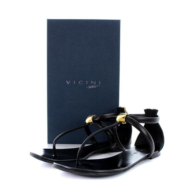 ヴィッチーニ VICINI STRAP SANDAL サンダル 24cm 黒