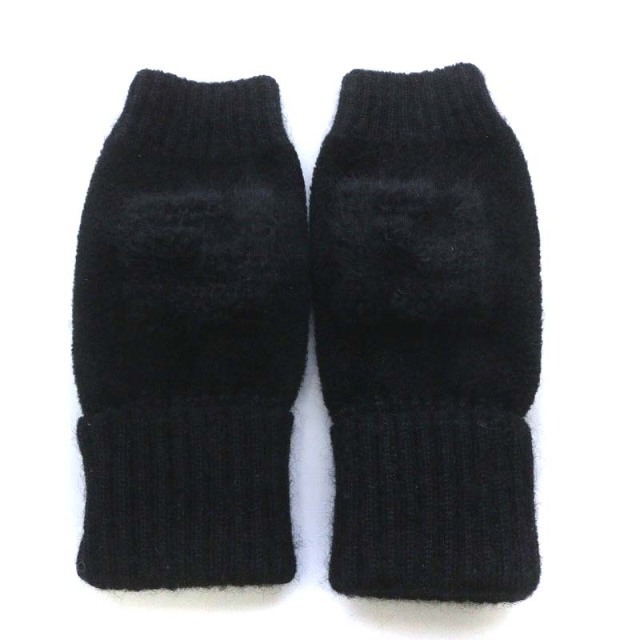 FENDI(フェンディ)のフェンディ FENDI 手袋 グローブ ロゴ モヘヤ混 黒 ブラック レディースのファッション小物(手袋)の商品写真