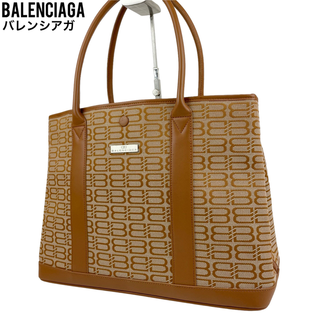 おしゃれ 良品 BALENCIAGA バレンシアガ ハンドバッグ BB キャンバス